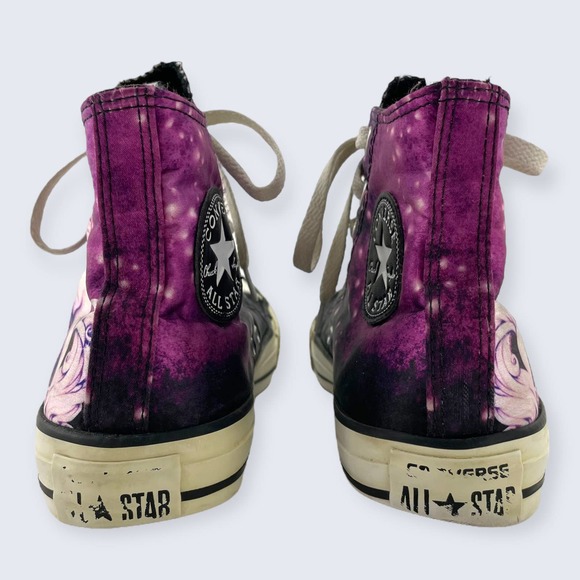 Converse All Star Chuck Taylor Purple Unicorn Galaxy Hi Top Lace Up Sneaker 7 - Picture 4 of 8